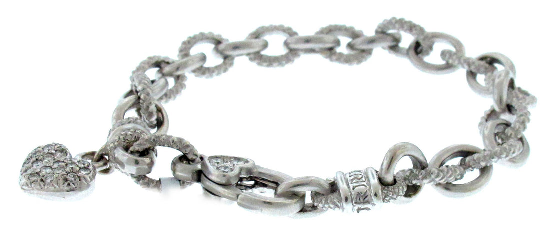 18kt White Gold Judith Ripka Link Bracelet