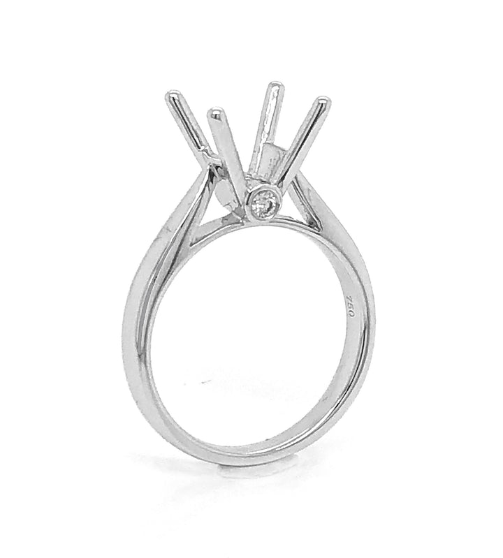 18kt White Gold Diamond Semi Mount