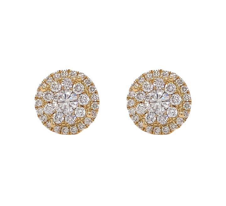 18kt Yellow Gold Diamond Earrings
