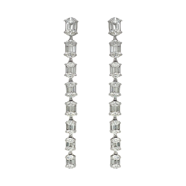 18kt White Gold Diamond Earrings