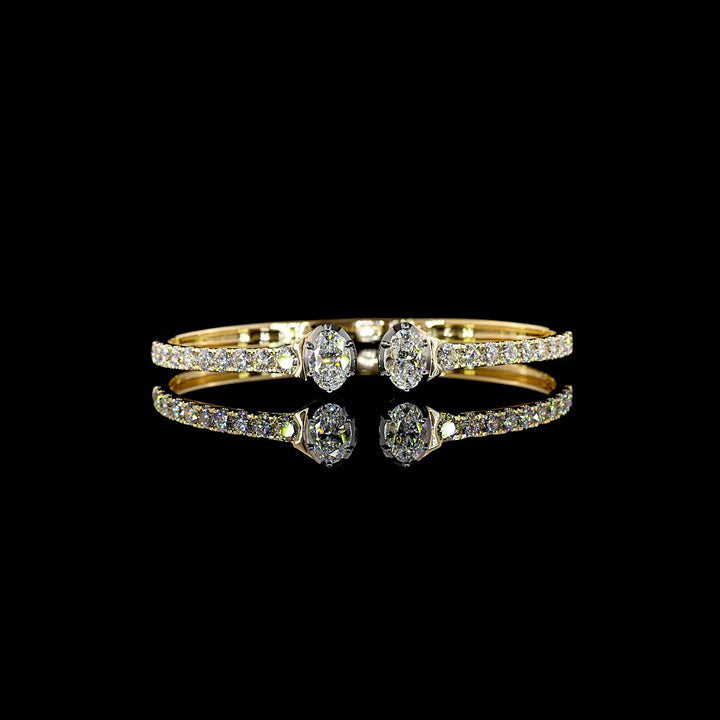 14kt Yellow Gold Lab Diamond Bangle