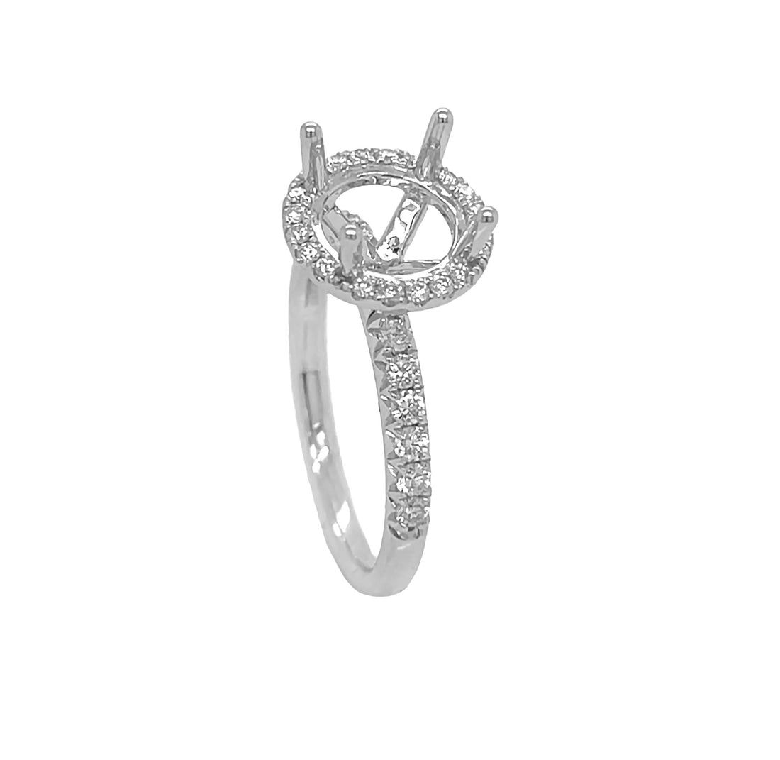 18kt White Gold Diamond Semi-mount