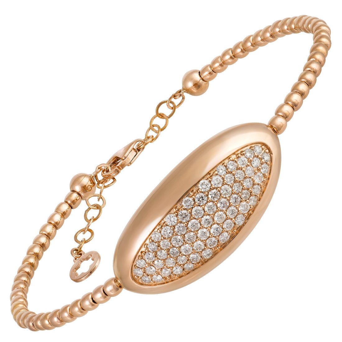 18kt Rose Gold Diamond Bangle