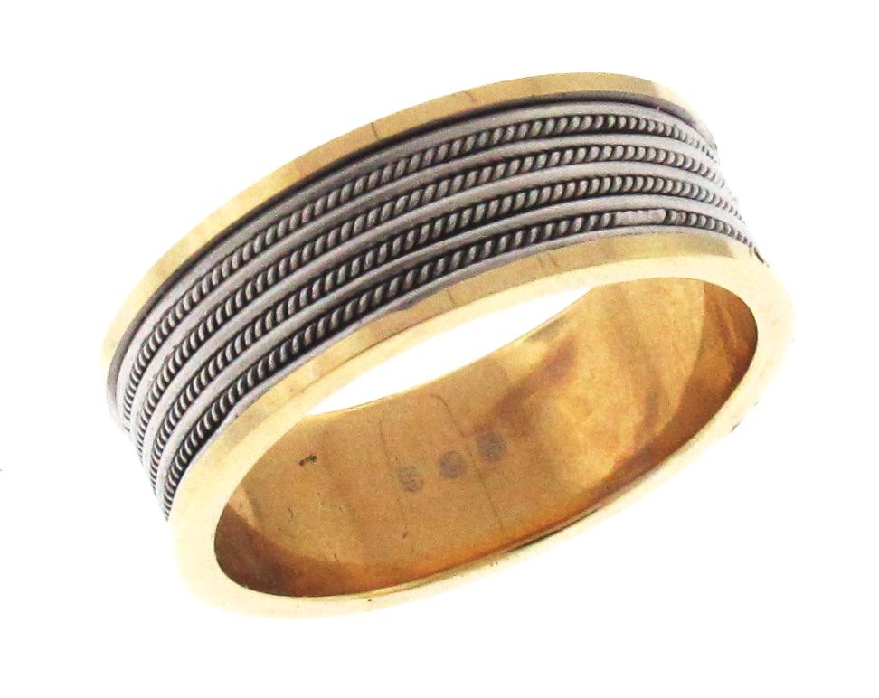 14kt White Gold Men's Wedding Band