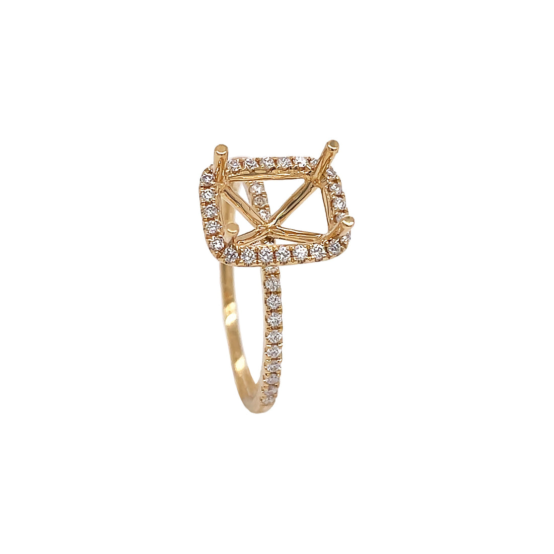 18kt Yellow Gold Diamond Semi-mount