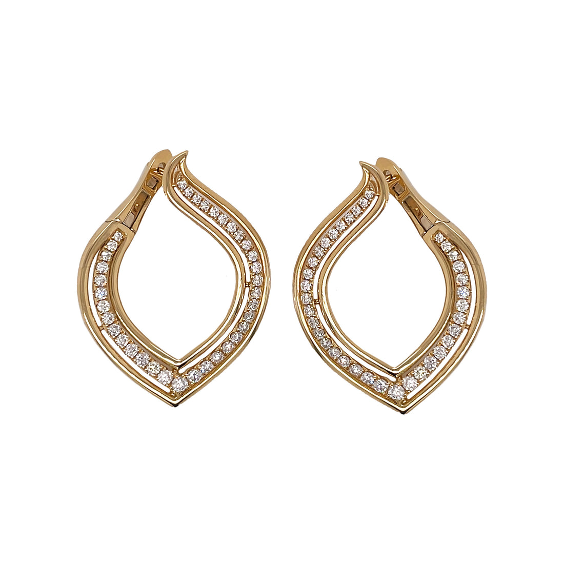 18kt Yellow Gold Diamond Earrings