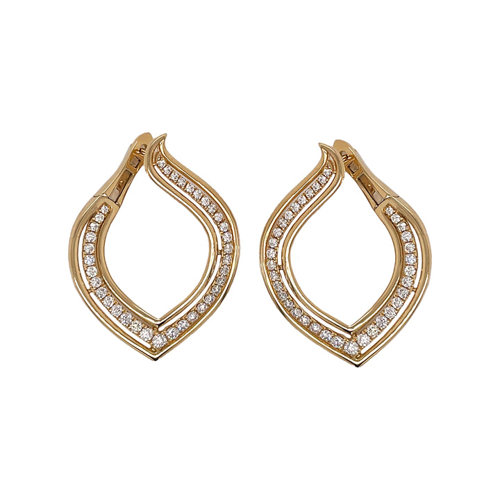 18kt Yellow Gold Diamond Earrings