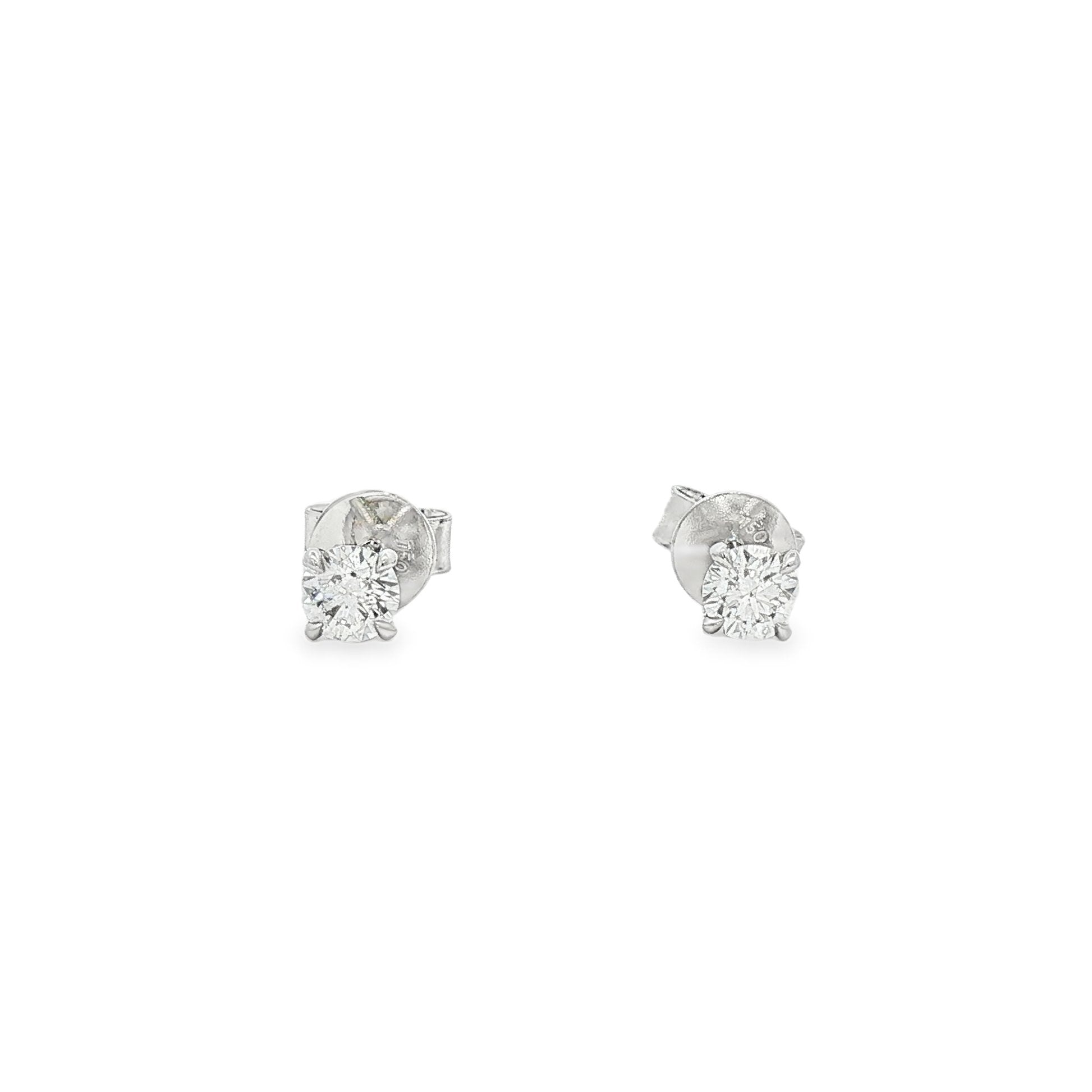18kt White Gold Diamond Studs
