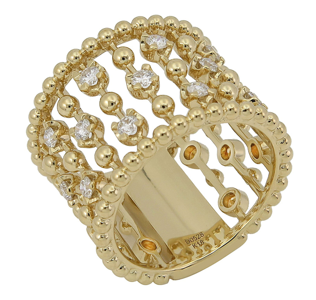 18kt Yellow Gold Diamond Band