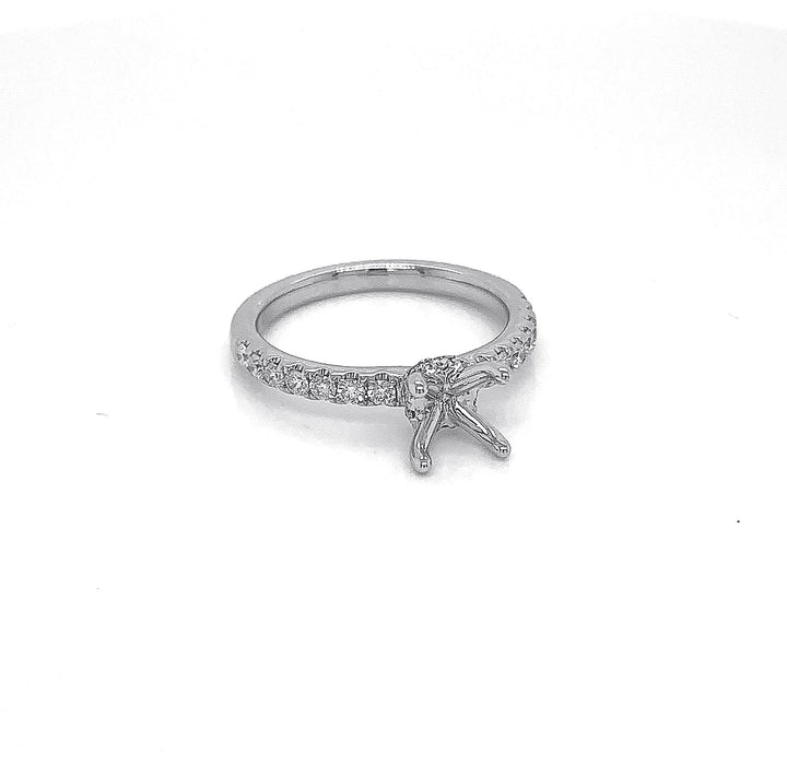 18kt White Gold Diamond Semi Mount