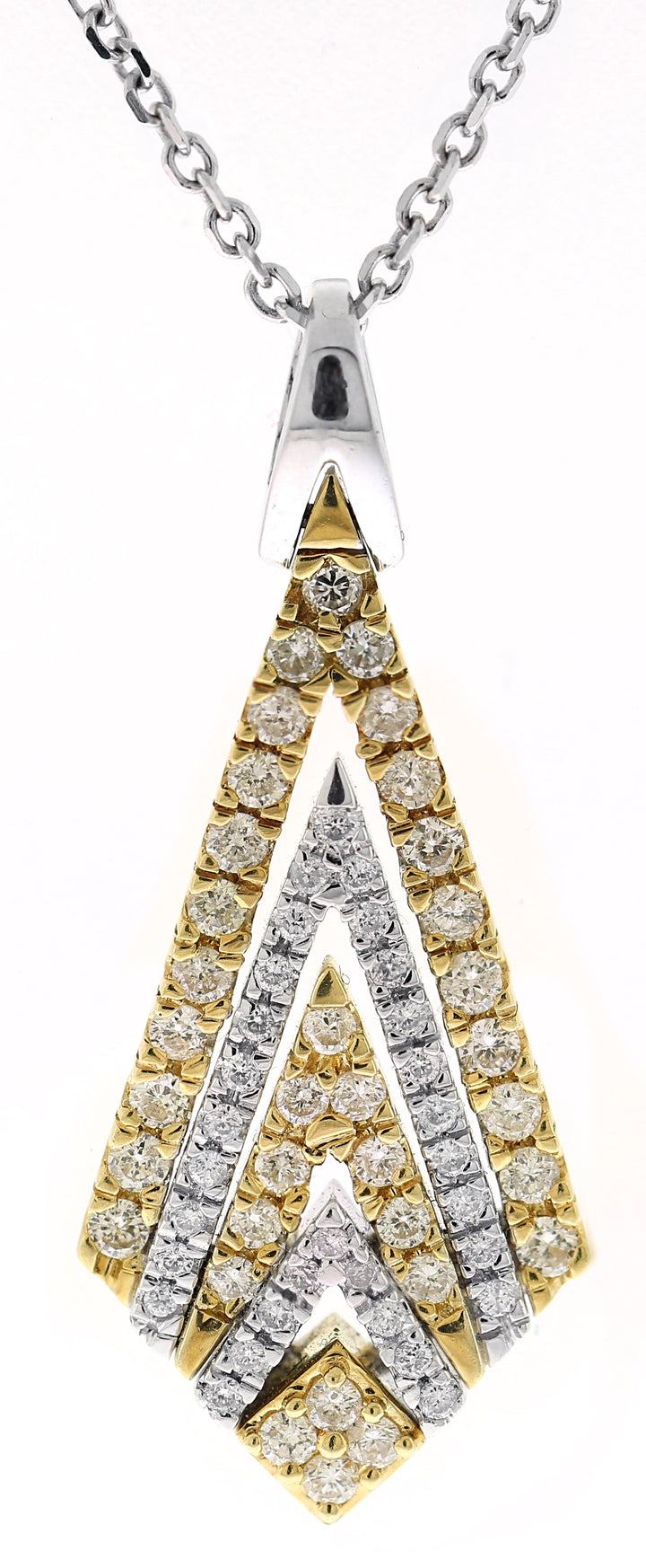 14kt White and Yellow Gold Diamond Pendant