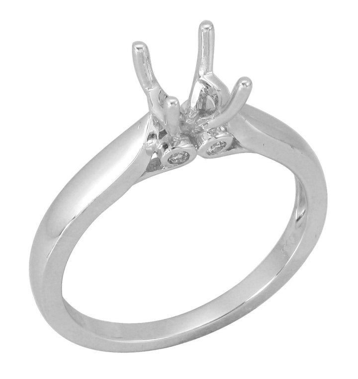 18kt White Gold Diamond Semi-mount