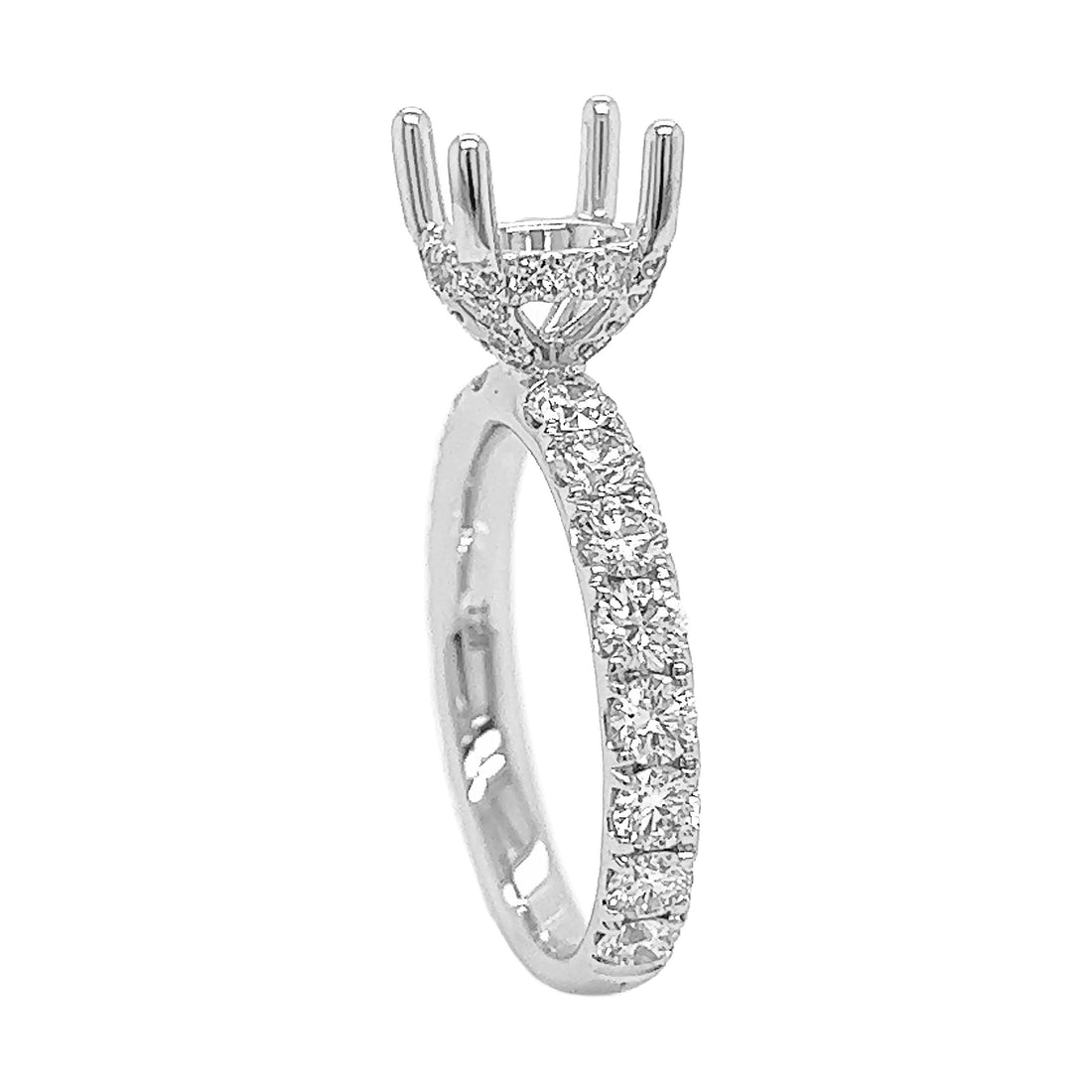 18kt White Gold Diamond Semi Mount