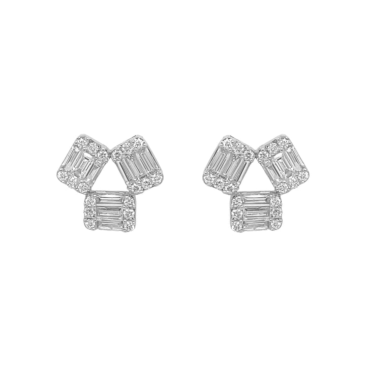 18kt White Gold Diamond Earrings