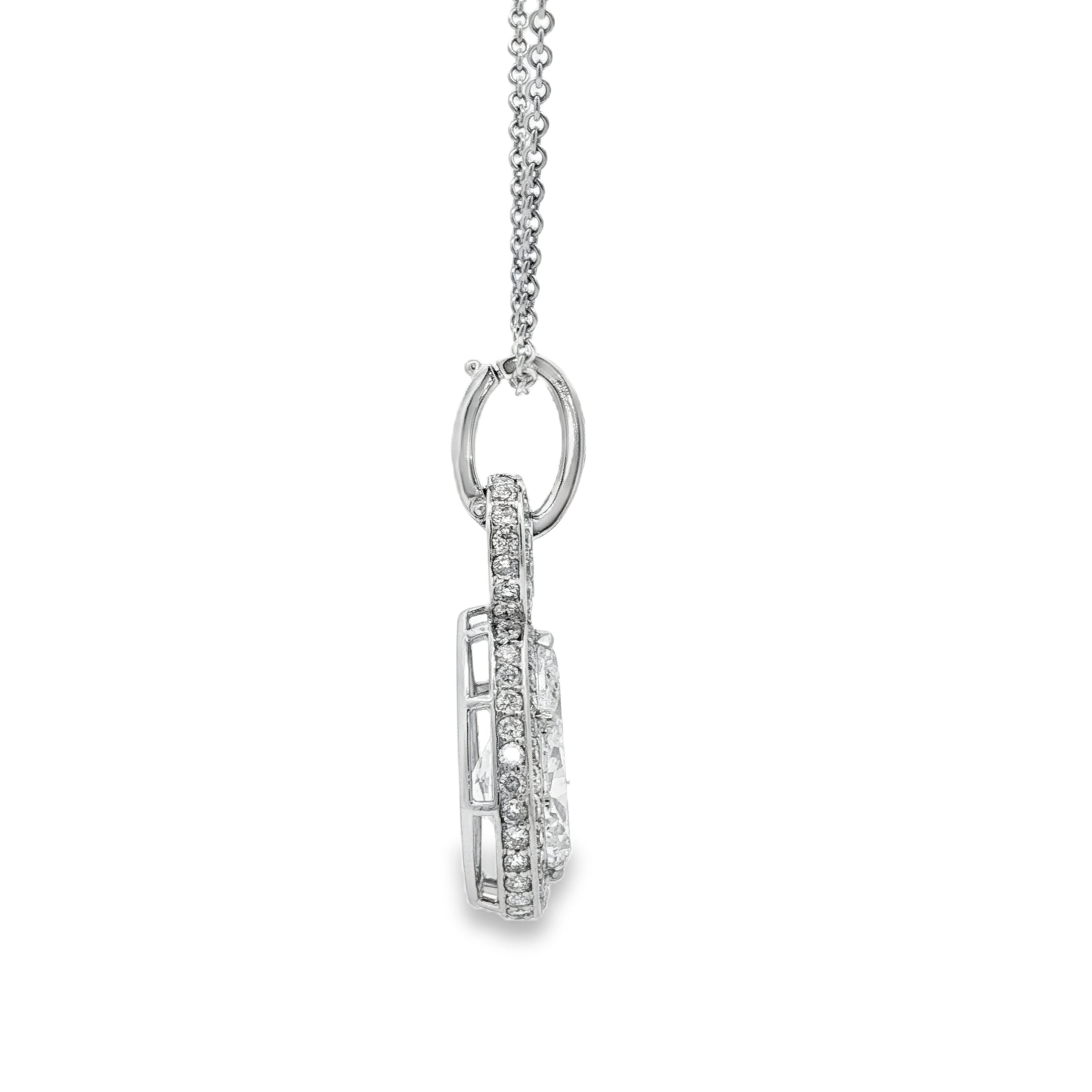 18kt White Gold GIA Certified Diamond Pendant