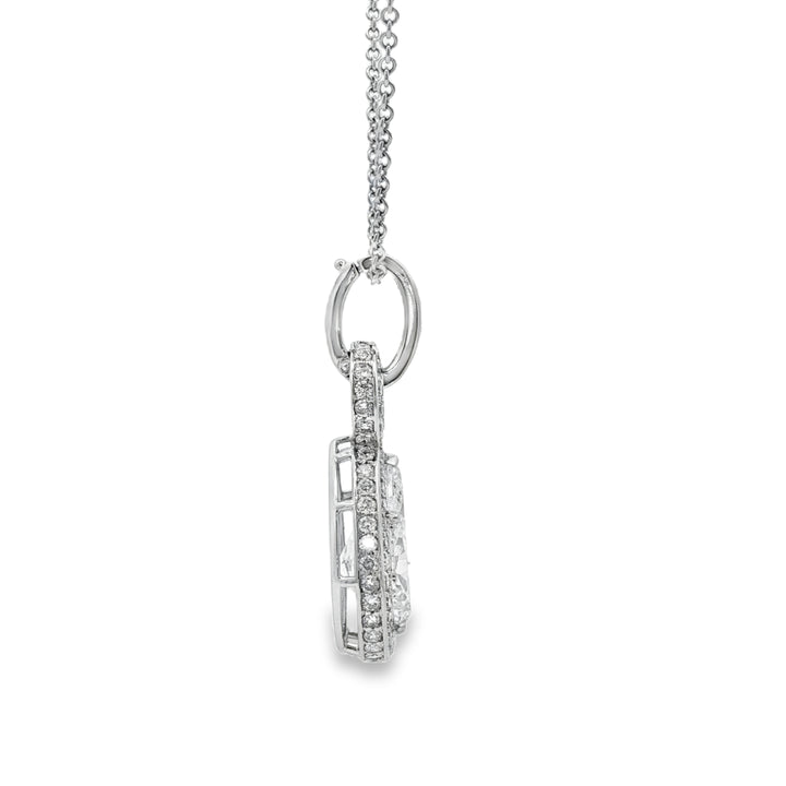 18kt White Gold GIA Certified Diamond Pendant
