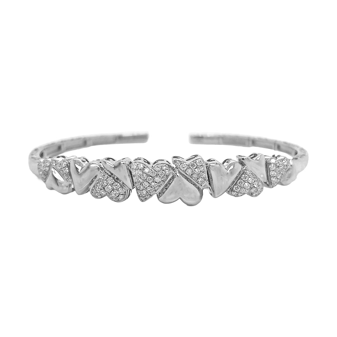 18kt White Gold Diamond Bangle