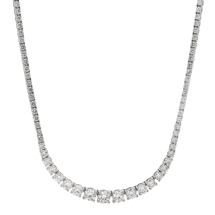 18kt White Gold Lab Diamond Tennis Necklace