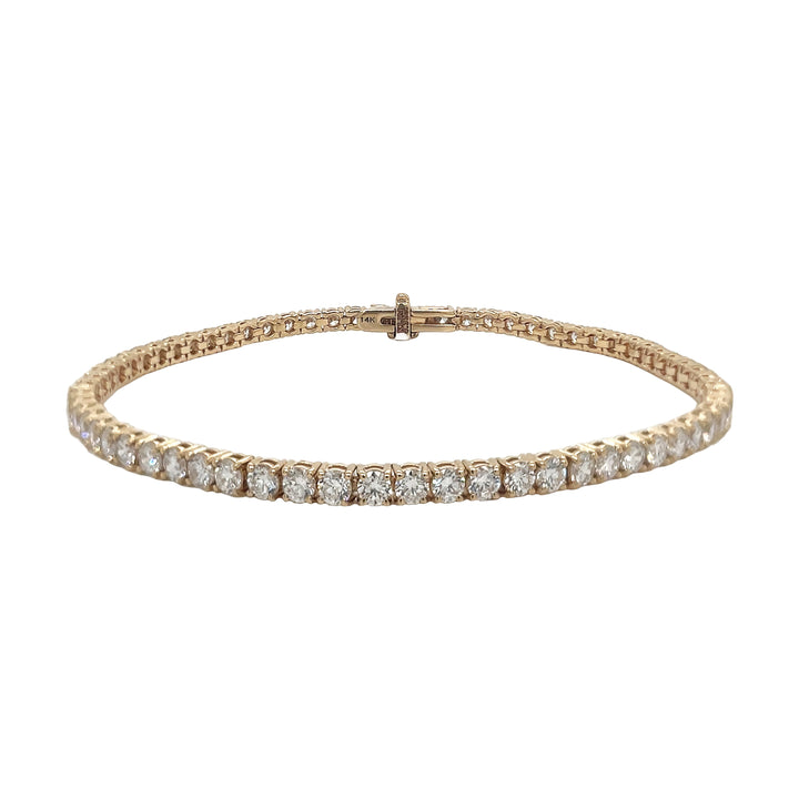 14kt Yellow Gold Lab Diamond Tennis Bracelet