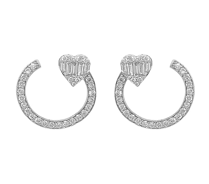 18kt White Gold Diamond Earrings