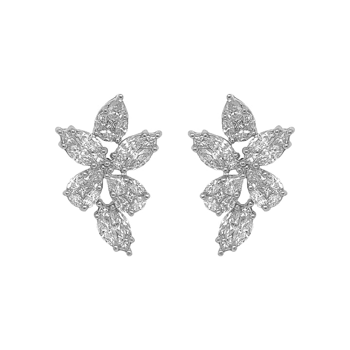 18kt White Gold Diamond Earrings