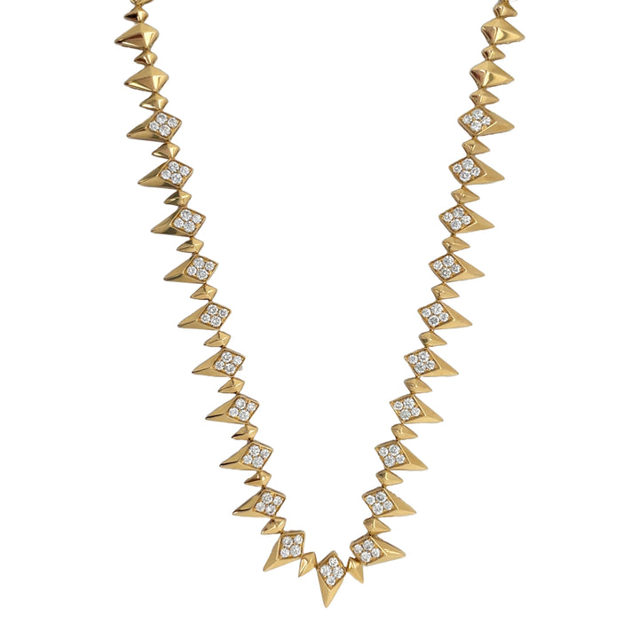 18kt Yellow Gold Diamond Necklace