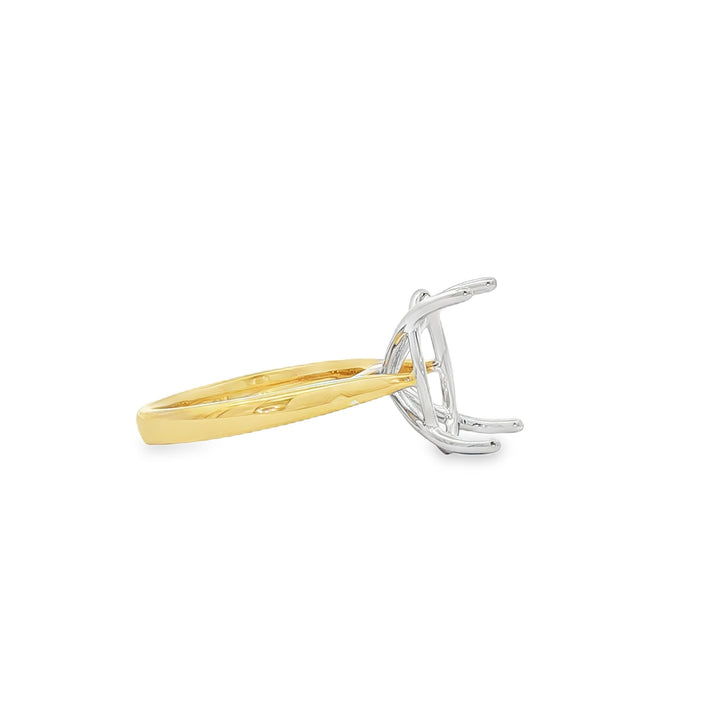 14kt Yellow And White Gold Semi-Mount