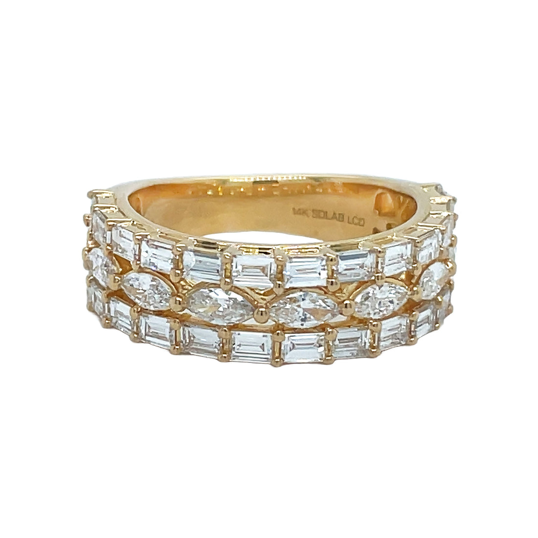 14kt Yellow Gold Lab Diamond Half-way Band