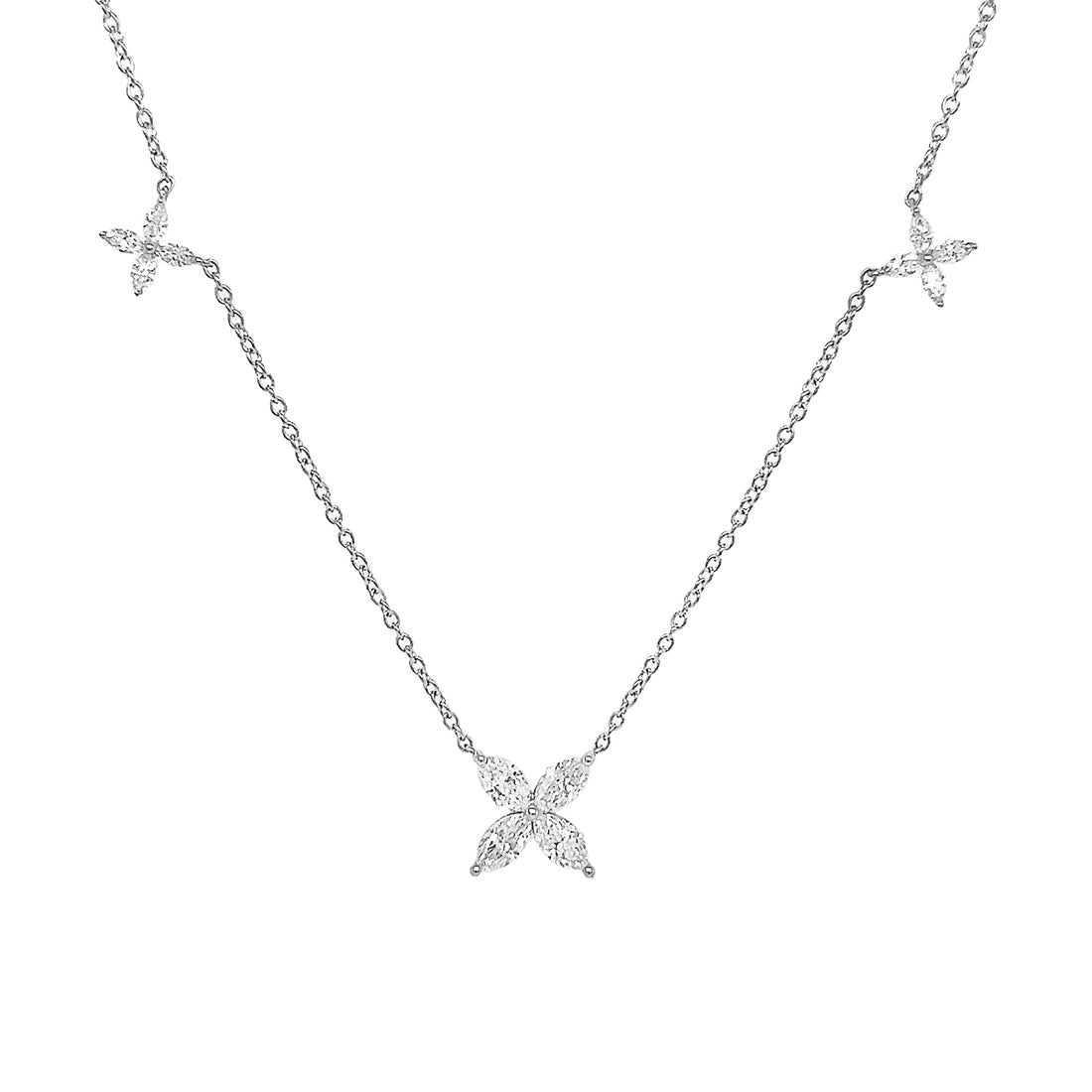 18kt White Gold Diamond Necklace