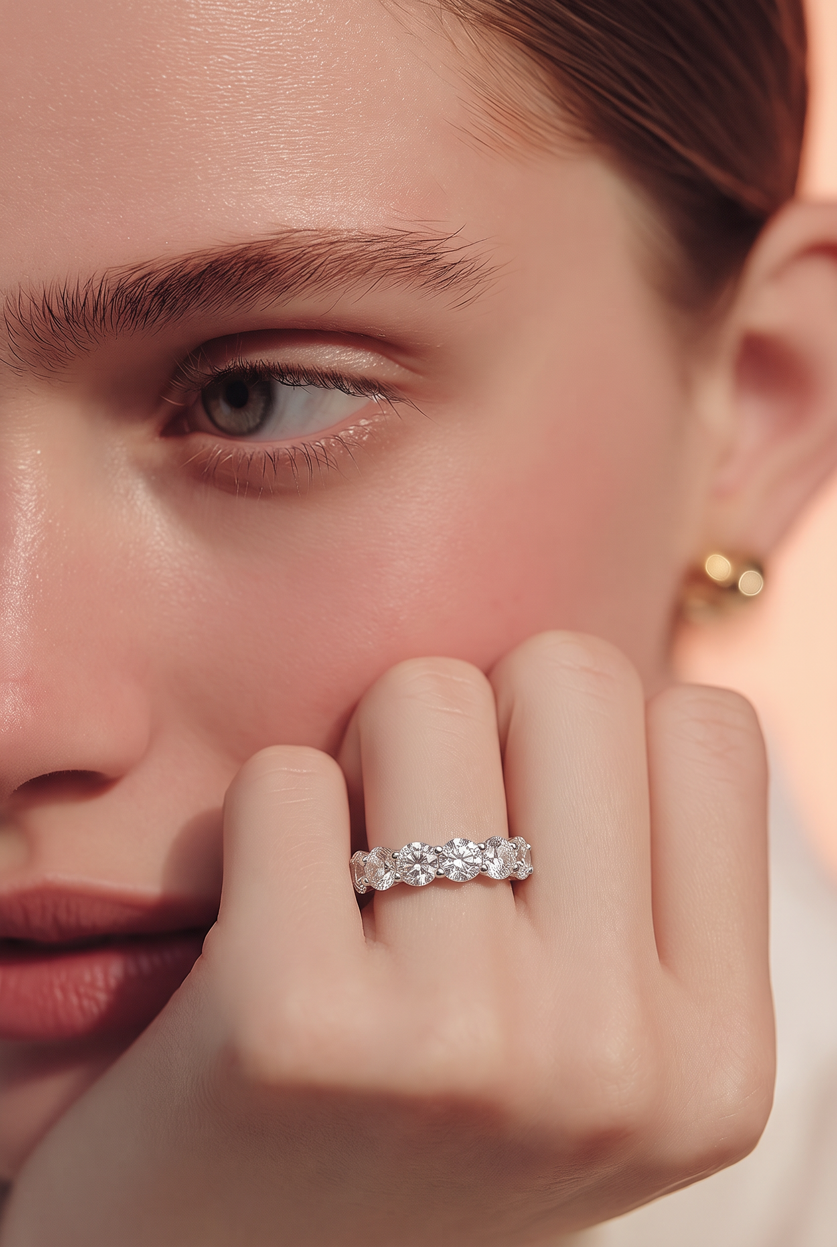 Platinum Lab Diamond Eternity Band
