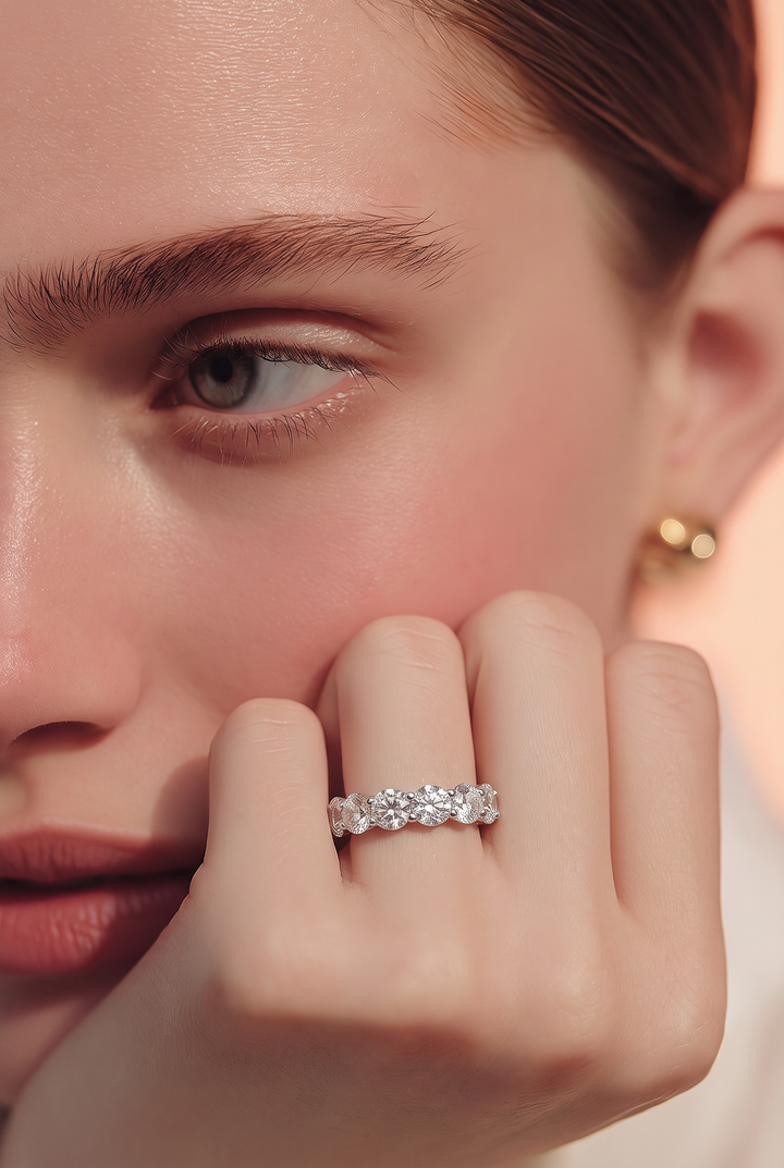 Platinum Lab Diamond Eternity Band