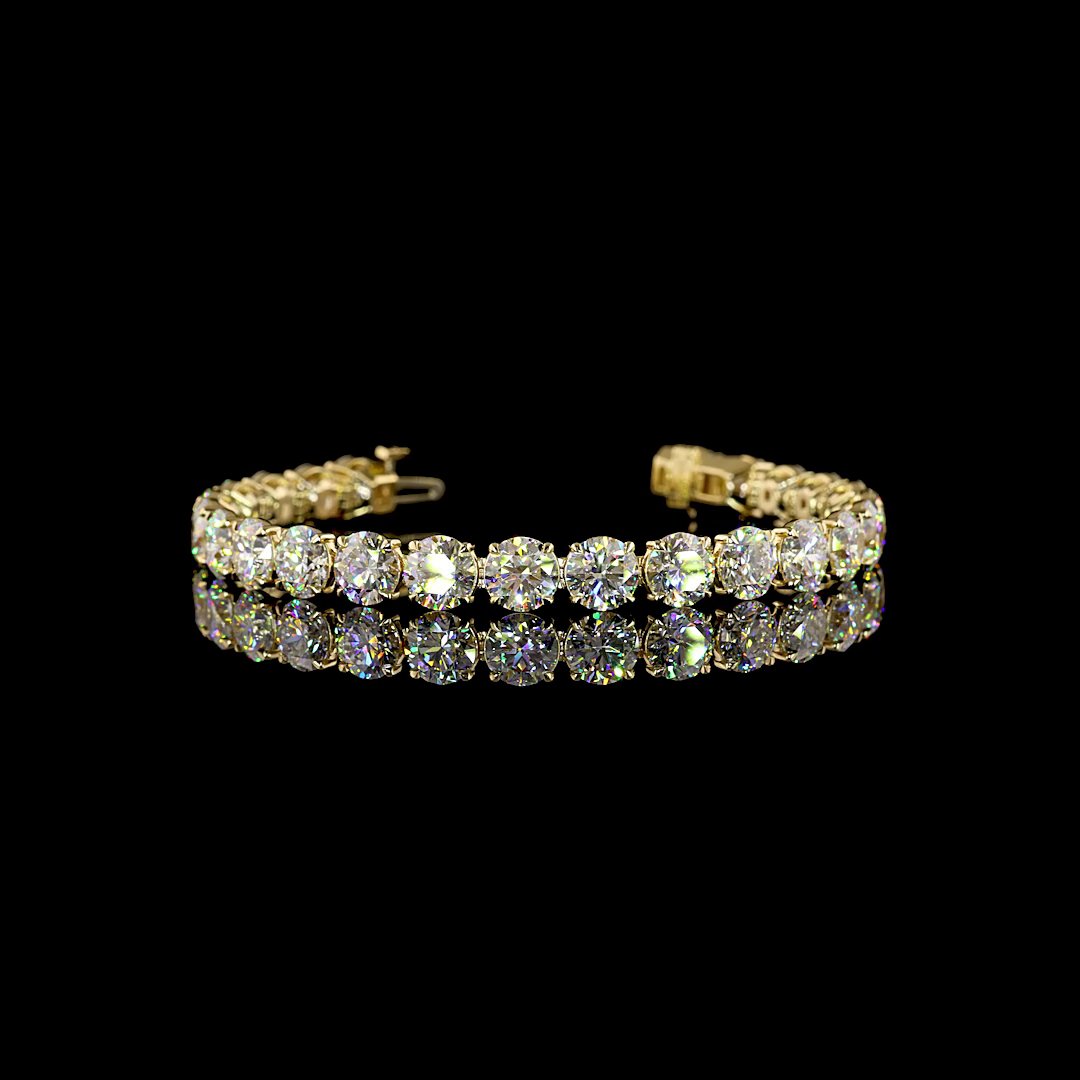 14kt Yellow Gold Lab Diamond Tennis Bracelet