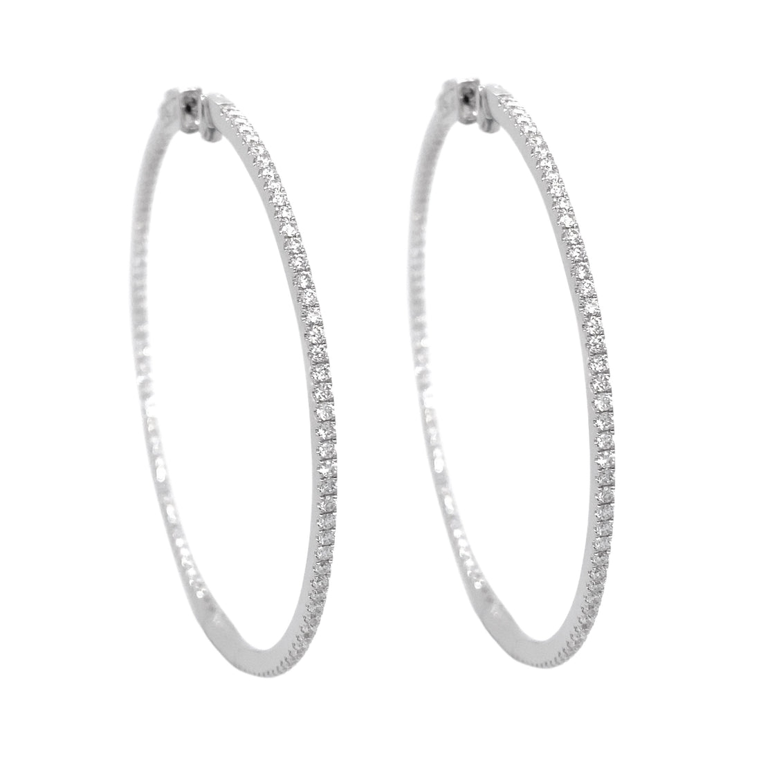 18kt White Gold Diamond Earrings