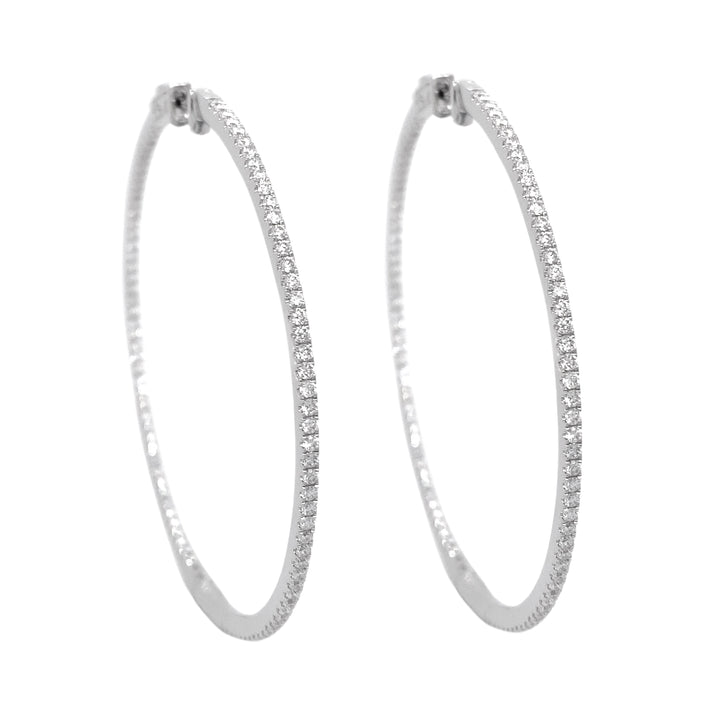 18kt White Gold Diamond Earrings