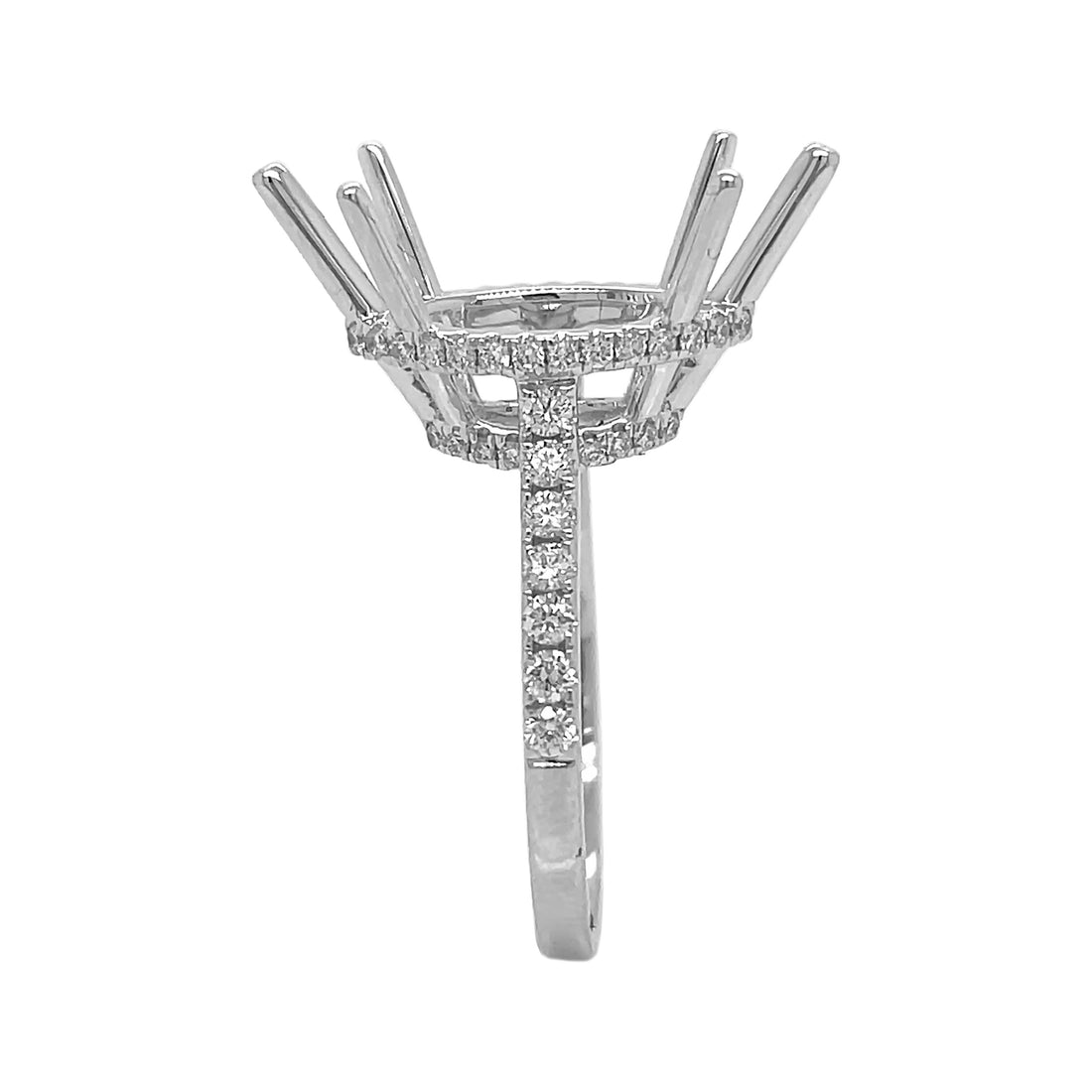 18kt White Gold Diamond Semi Mount