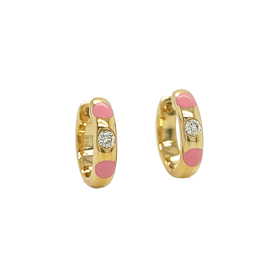 14kt Yellow Gold Diamond Earrings