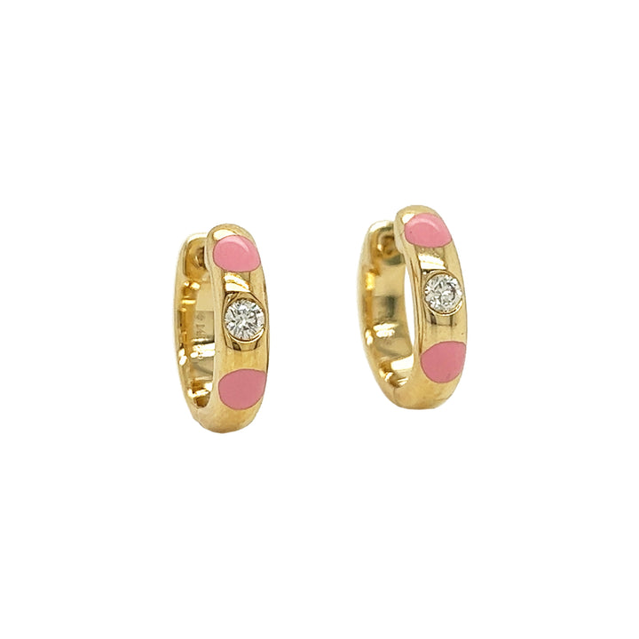 14kt Yellow Gold Diamond Earrings
