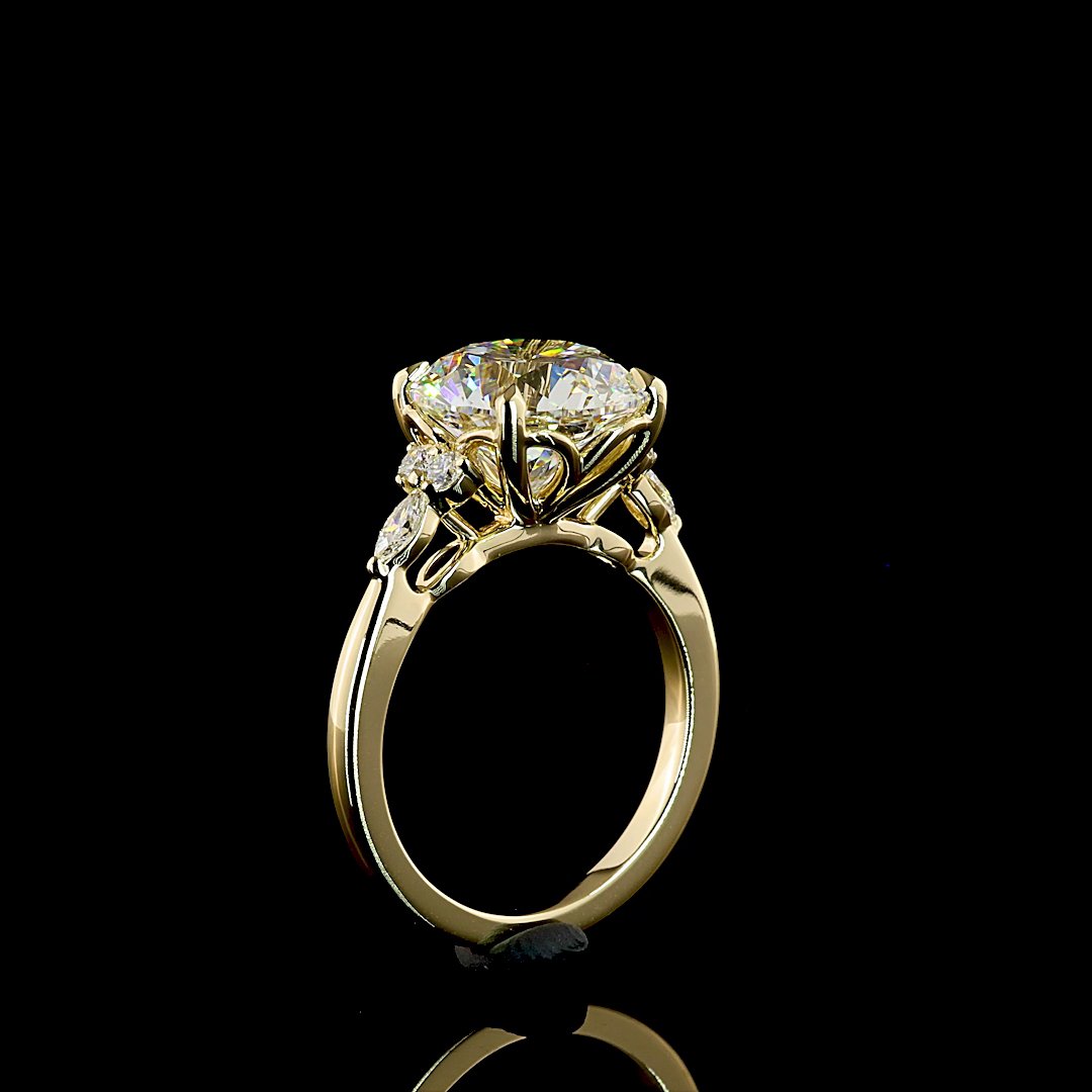 14kt Yellow Gold Lab Diamond Ring