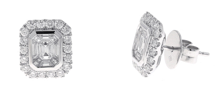 18kt White Gold Diamond Earrings