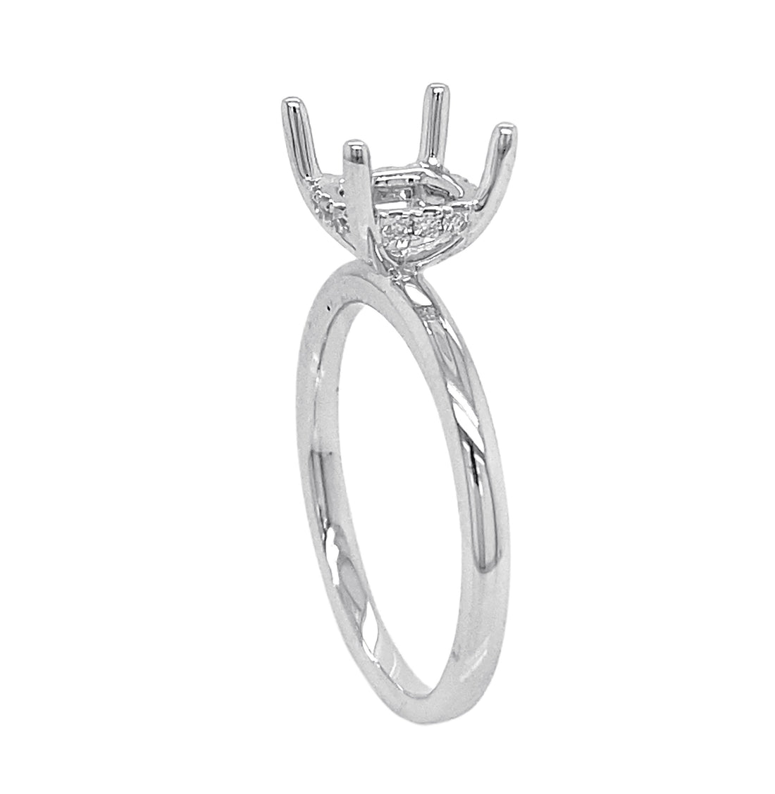 18kt White Gold Diamond Semi Mount