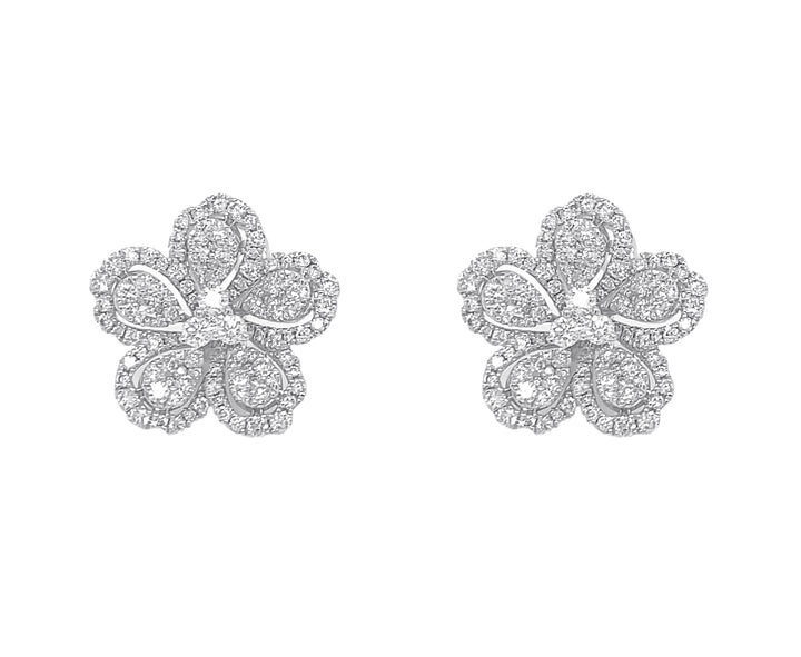 18kt White Gold Diamond Earrings