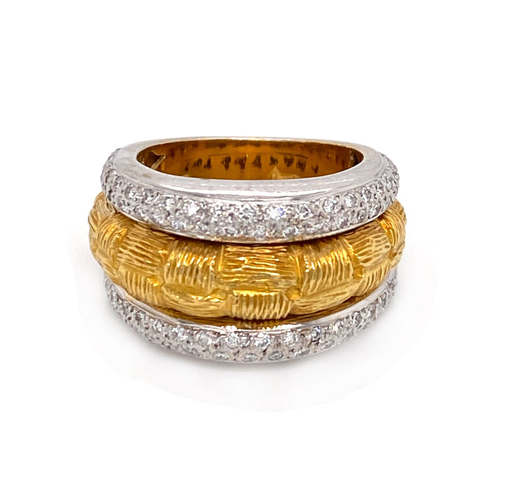 18kt White And Yellow Gold Diamond Ring