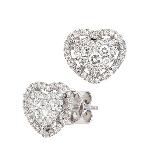 18kt White Gold Diamond Earrings
