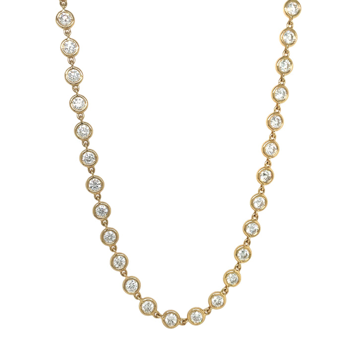 18kt Yellow Gold Diamonds-By-The-Inch Necklace