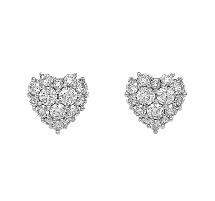 18kt White Gold Diamond Earrings