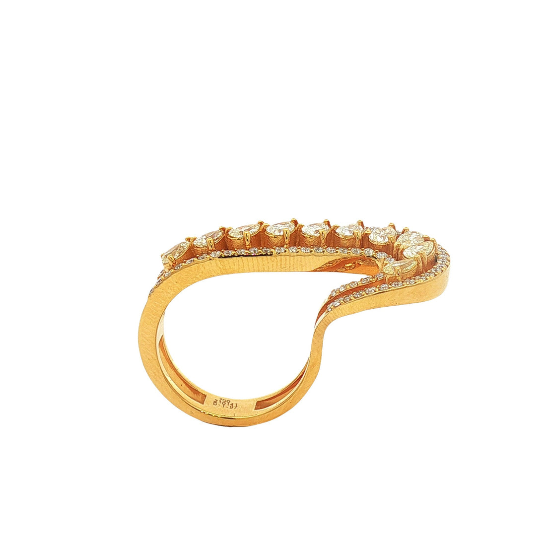 18kt Yellow Gold Diamond And Yellow Diamond Ring