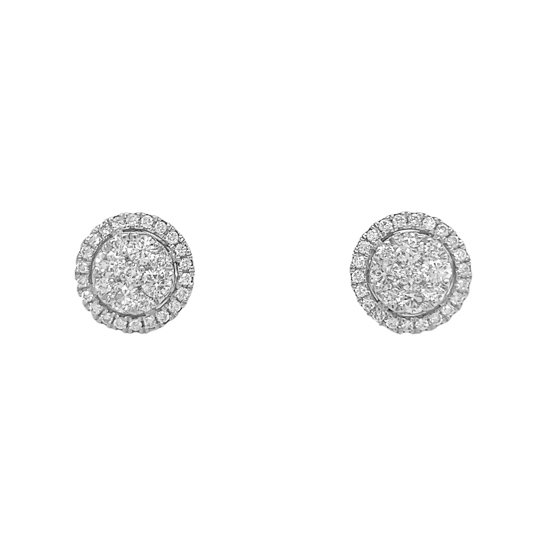 18kt White Gold Diamond Earrings