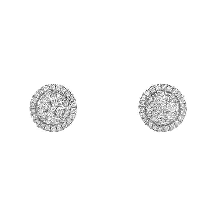 18kt White Gold Diamond Earrings