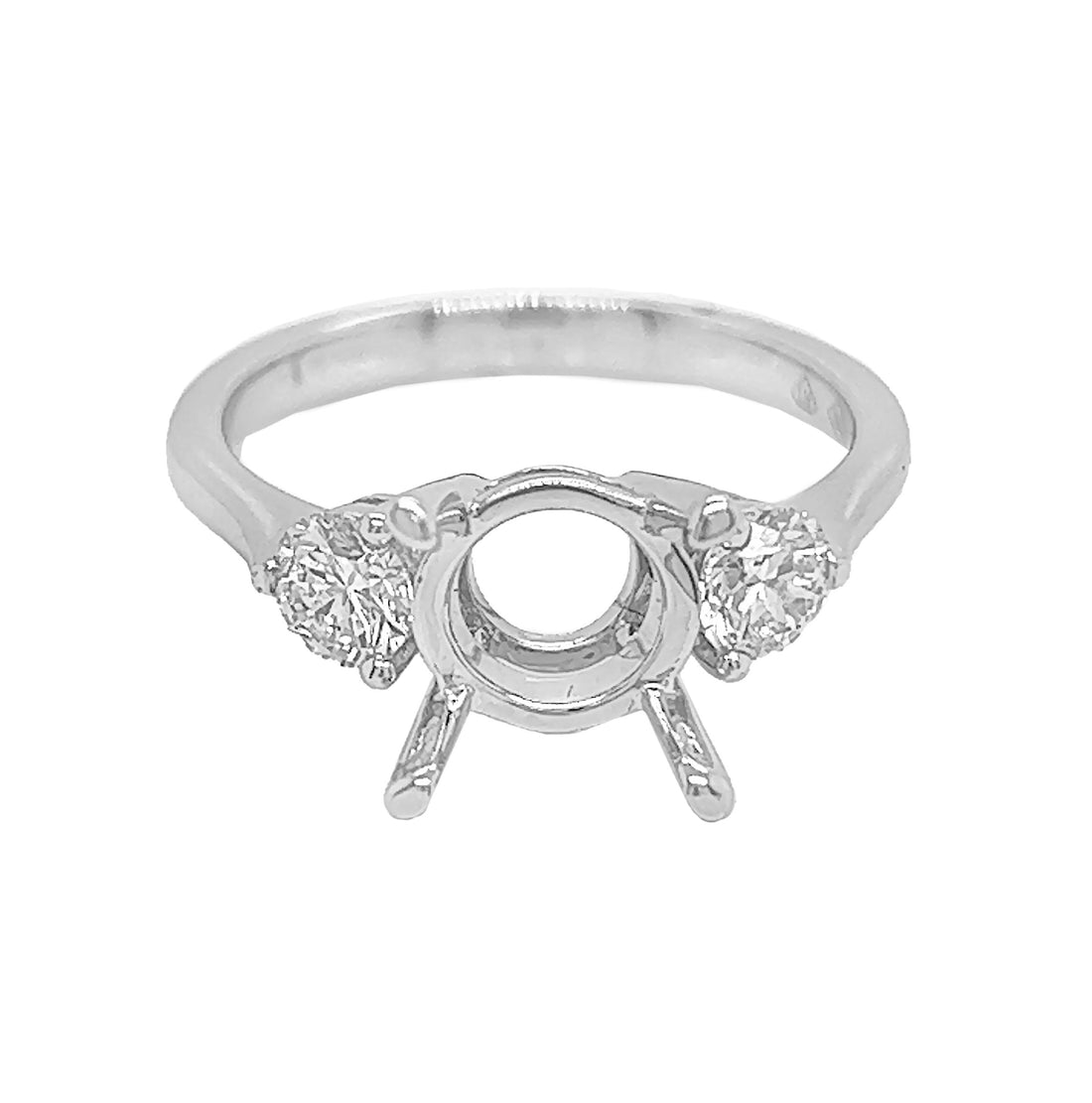 18kt White Gold Diamond Semi Mount