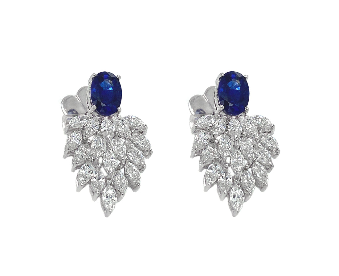 18kt White Gold Diamond Earrings